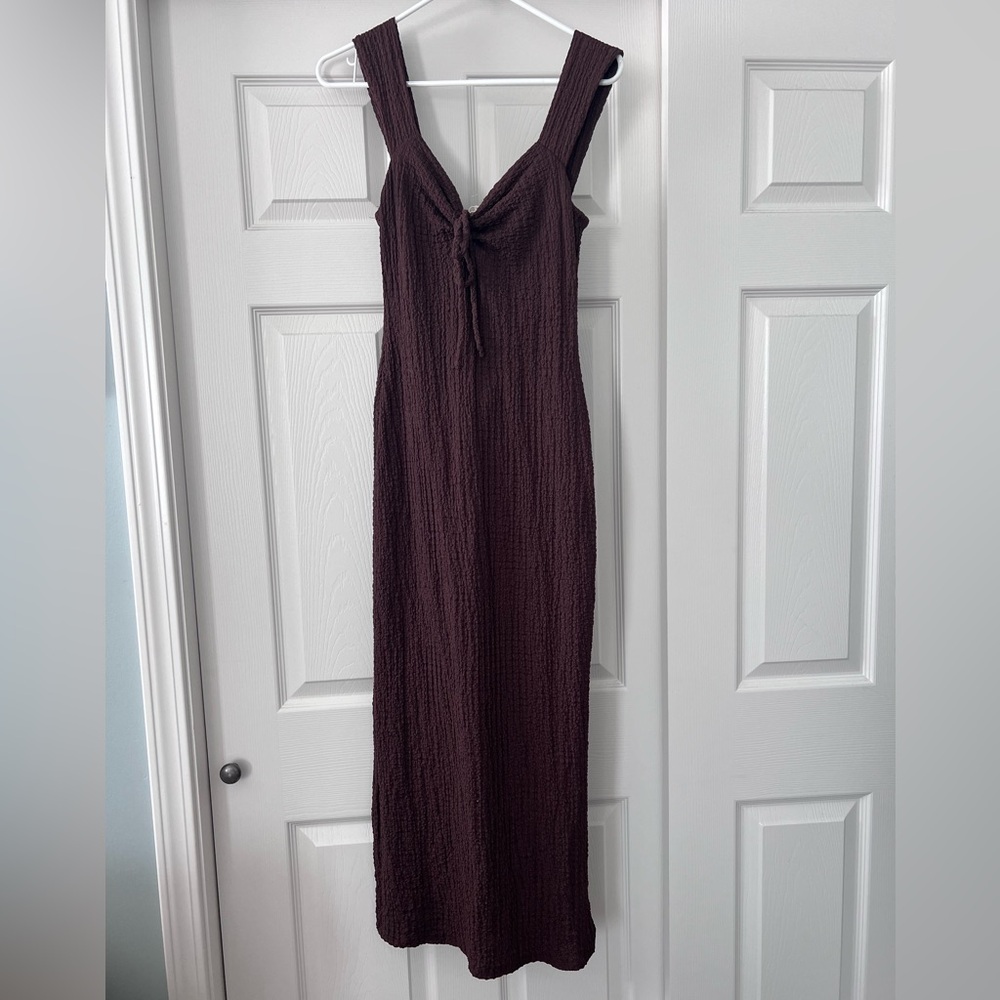 See You Monday Sleeveless Maxi Dress in Deep Brown